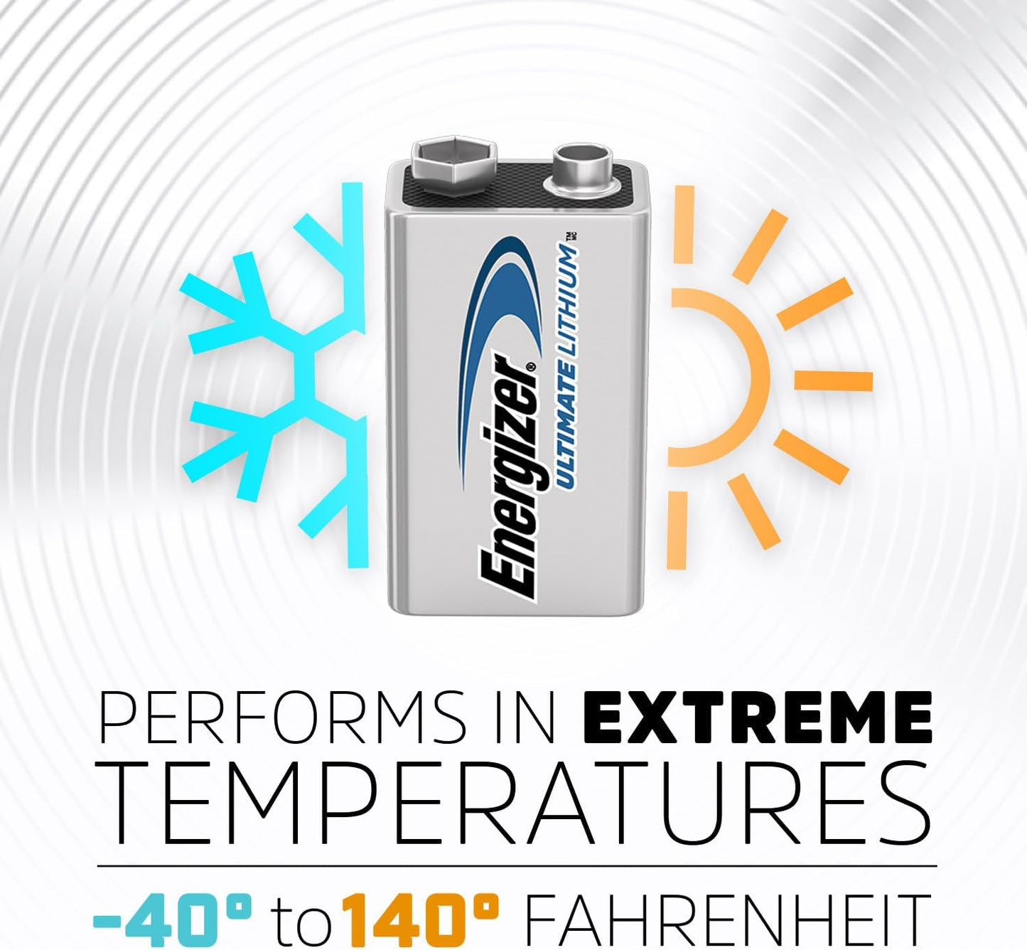 Ultimate Lithium 9V Batteries (2 Pack), Lithium 9 Volt Batteries