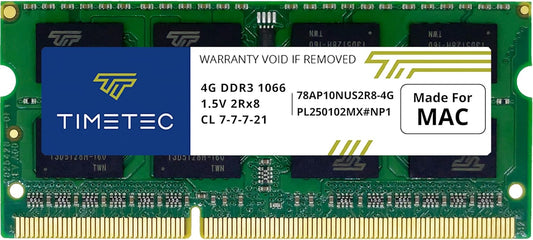 4GB Compatible for Apple DDR3 1067Mhz / 1066Mhz PC3-8500 CL7 Dual Rank for Mac Book, Mac Book Pro, Imac, Mac Mini (Late 2008, Early/Mid/Late 2009, Mid 2010) SODIMM Memory MAC RAM Upgrade