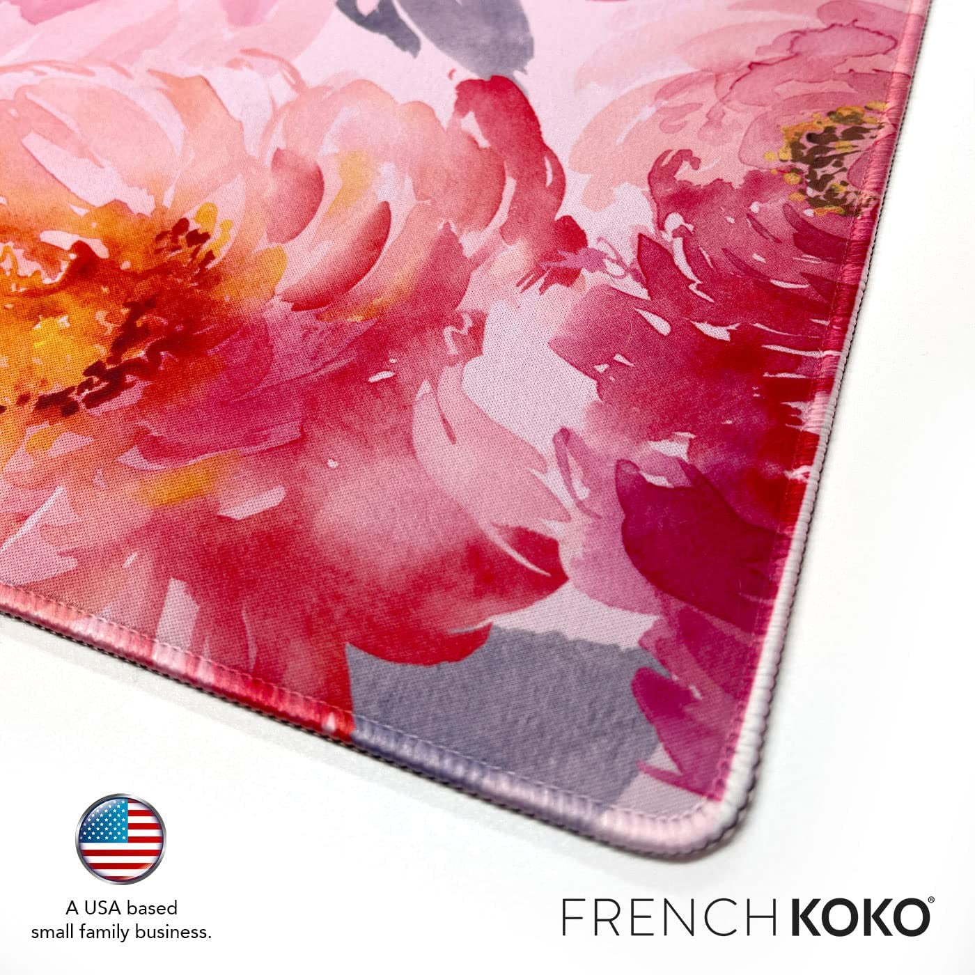 Large Mouse Pad Desk Mat 15" X 30" – Extended Floral Desk Protector for Keyboard & Mouse – Non-Slip Waterproof Cute Office Pad Aesthetic Workstation Mat