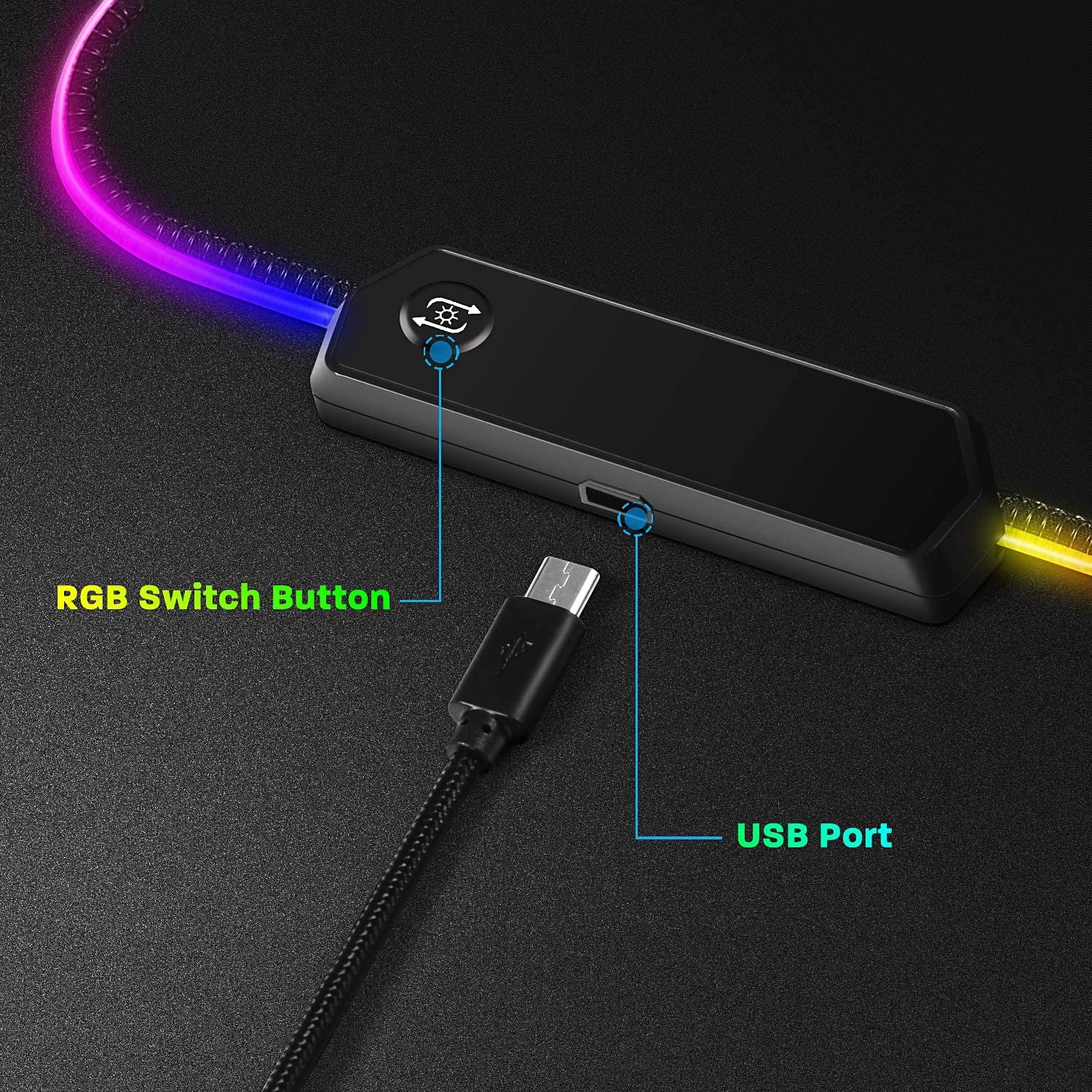 RGB Gaming Mouse Pad, 15 Light Modes LED Soft Extra Extended Large Mousepad, Non-Slip Rubber Base Computer Keyboard Mouse Mat with Durable Stitched Edges- 31.5 X 12 Inch (RGB Black)